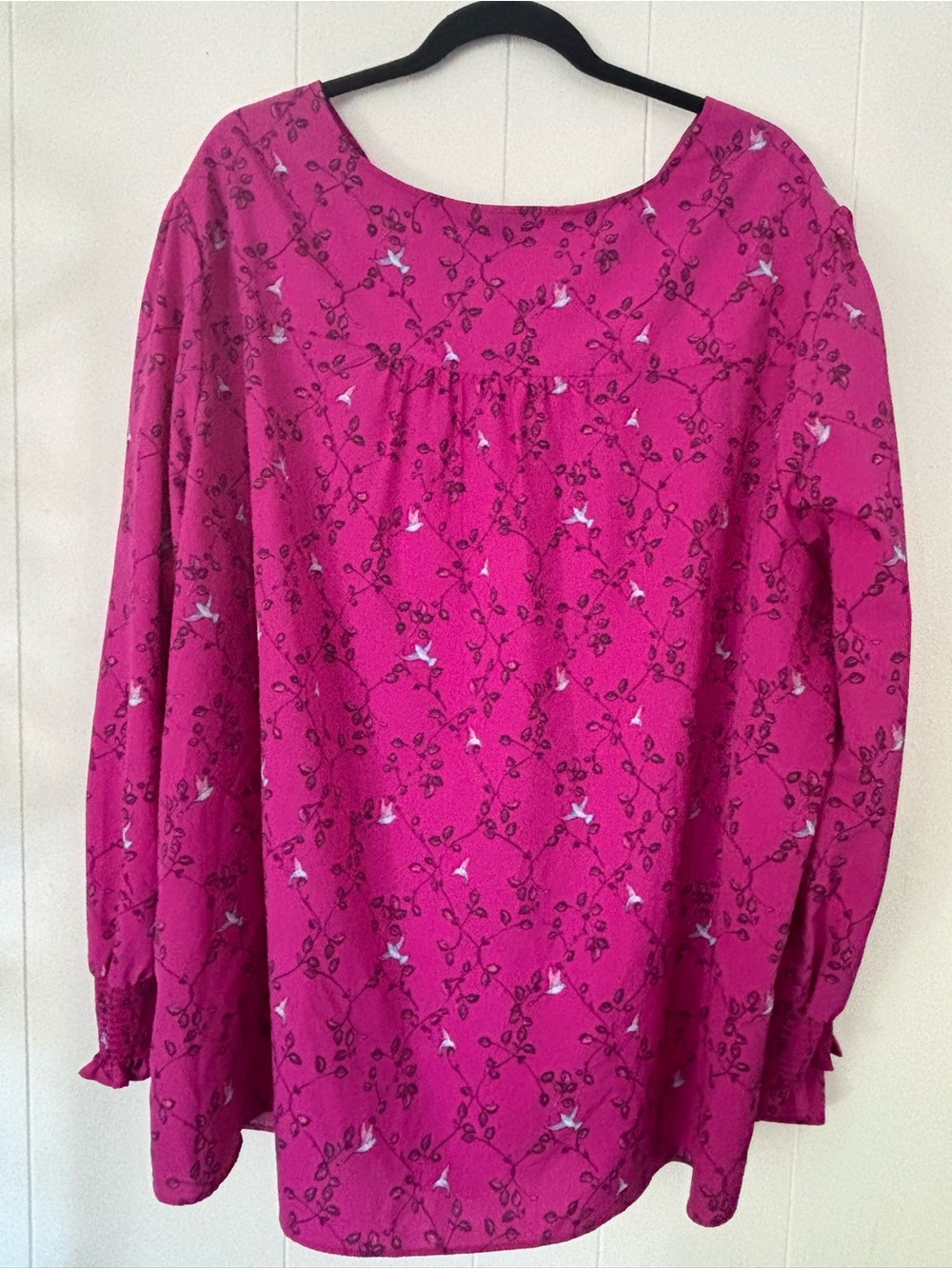Ava & Viv Pink Floral V-Neck Long Sleeve Tunic - Picture 2 of 7